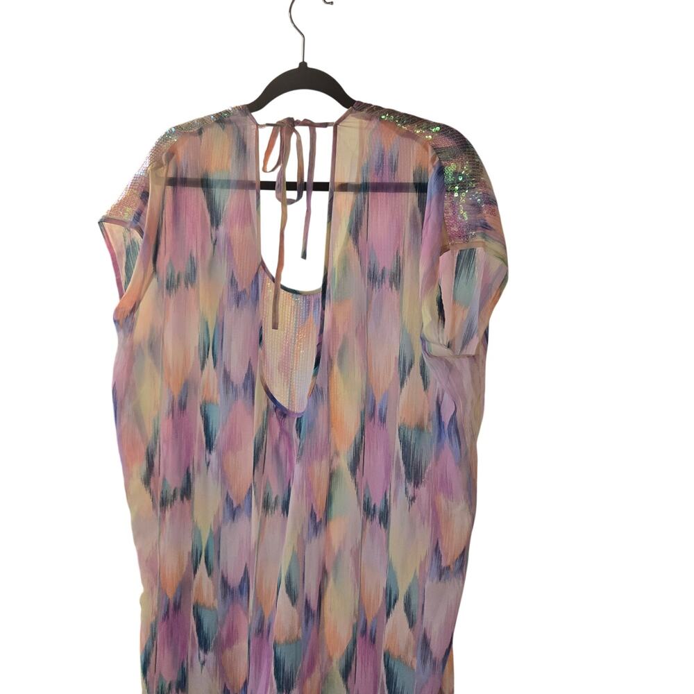 Victoria's Secret Caftan Sheer Swimsuit Cover-up Multicolor Maxi Dress Boho Chic - Picture 5 of 10
